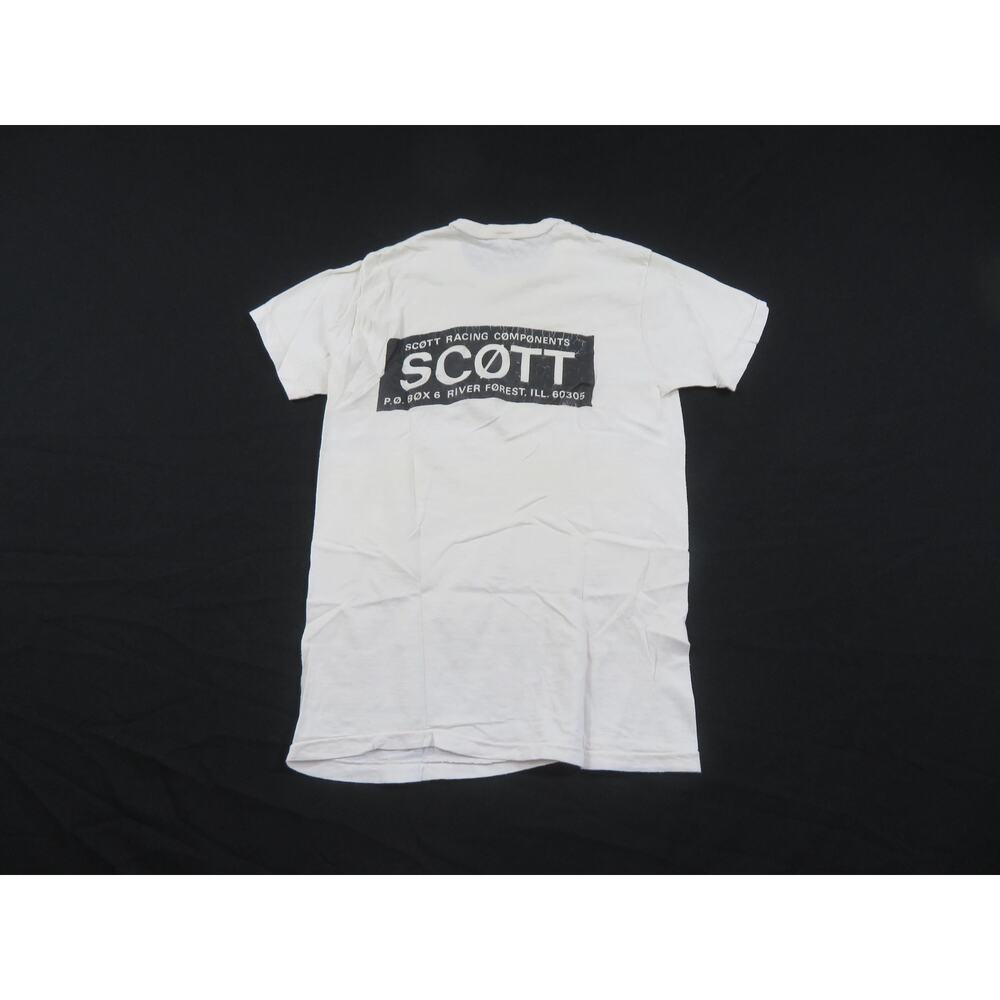 Scott Racing Components Factory Rep T-Shirt Double-Sided White Sz S